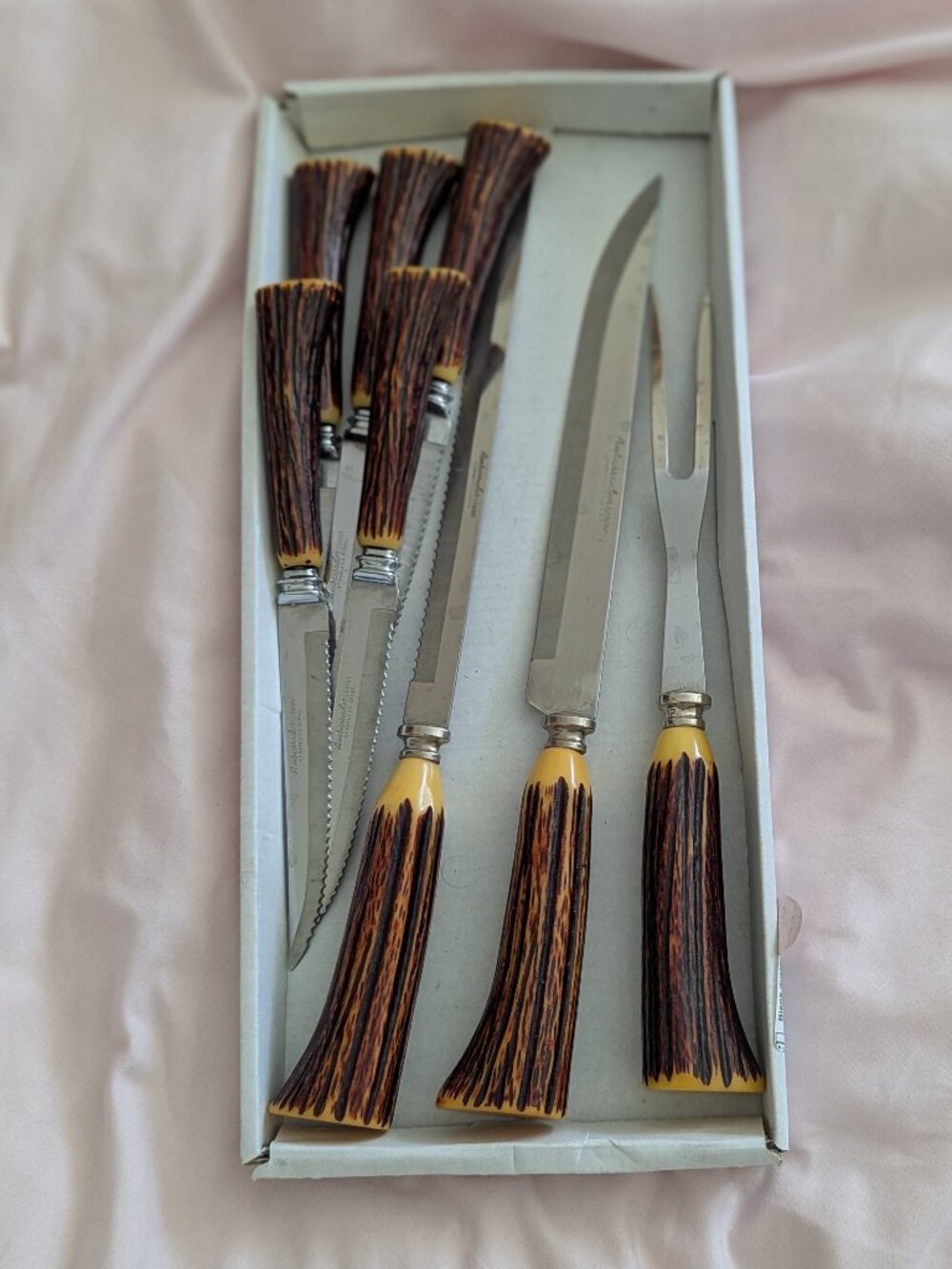 Ambassador Canada Faux Stag Knife Set 8 Pc